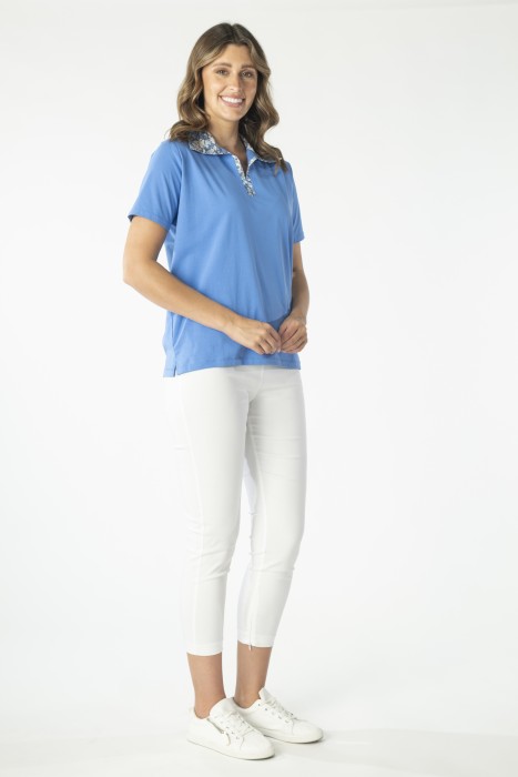 KIMMY TRIM POLO TOP
